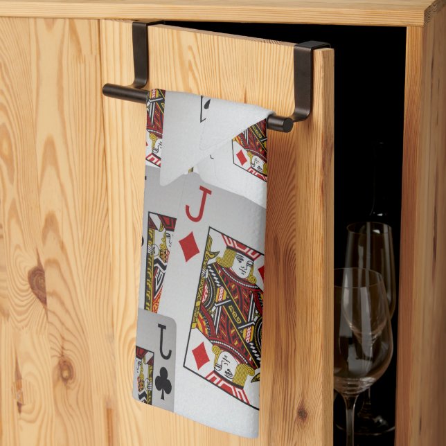 Linge De Cuisine Cartes De Poker Jacks En Couches, (Pliage en tiers)
