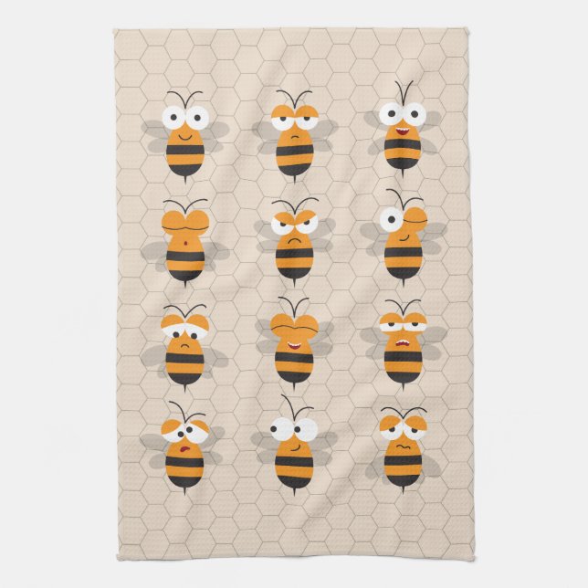 Linge De Cuisine Cartoon mignon Miel Abeille de Miel (Vertical)