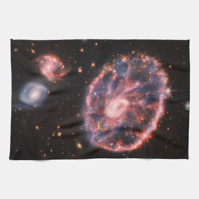 Linge De Cuisine Cartwheel Galaxy, James Webb Télescope Spatial (Horizontal)
