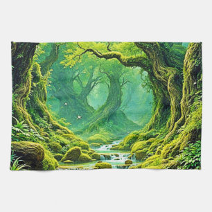 Linge De Cuisine Cascade de la jungle luxuriante Bliss