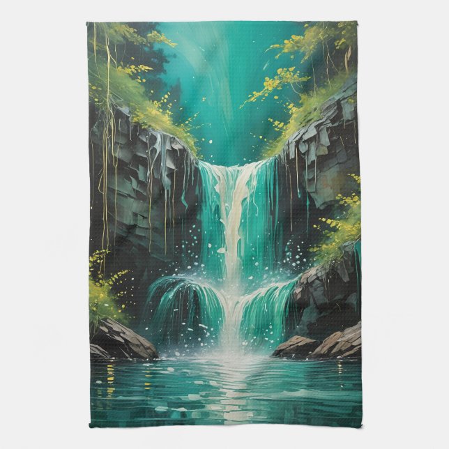 Linge De Cuisine Cascade de sérénité (Vertical)
