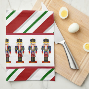 Linge De Cuisine Casse-noires Soldat de Noël Candy Stripe