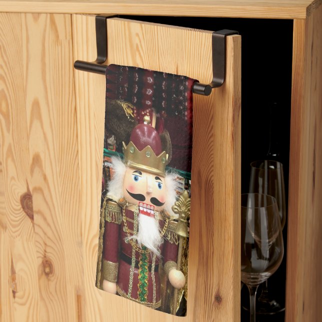 Linge De Cuisine Casse-Noisettes Dorés de Noël (Pliage en tiers)