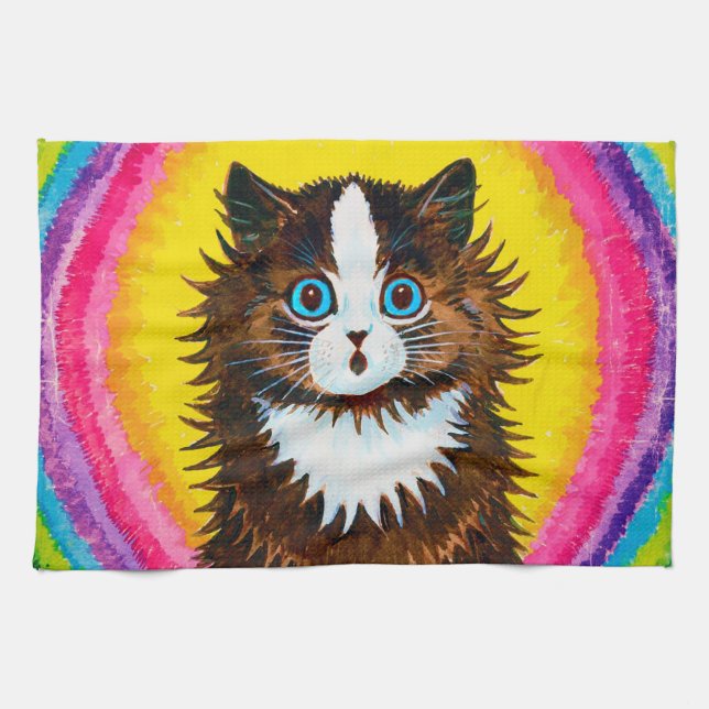Linge De Cuisine Cat à Rainbow, Louis Wain (Horizontal)
