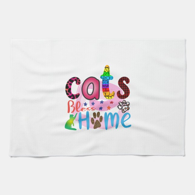 Linge De Cuisine Cat Art Chats Bless Home_2 (Horizontal)