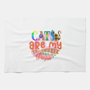 Linge De Cuisine Cat Art Les Chats Sont Mes Gens Préférés