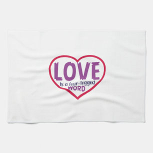 Linge De Cuisine Cat Art Love Est Un Mot À Quatre Pattes