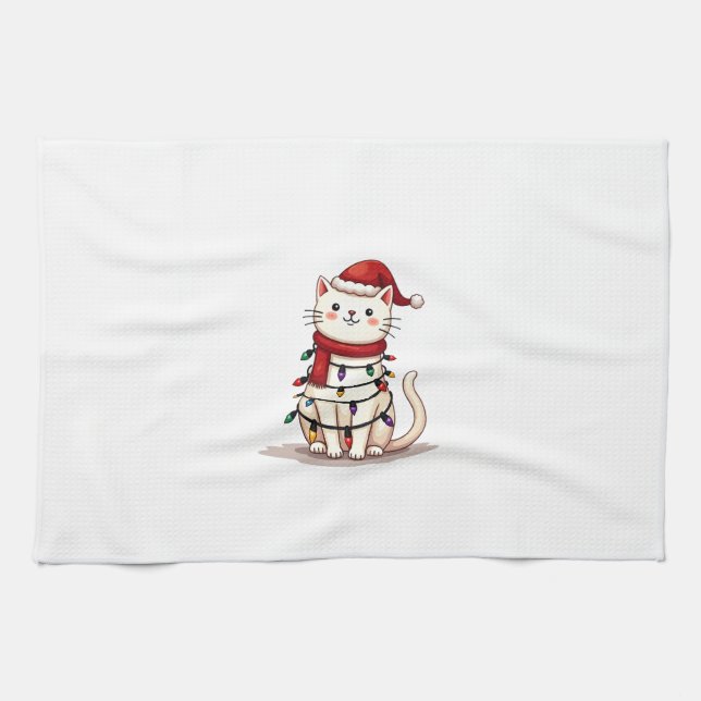 Linge De Cuisine Cat Christmas Tree Christmas (1) (Horizontal)