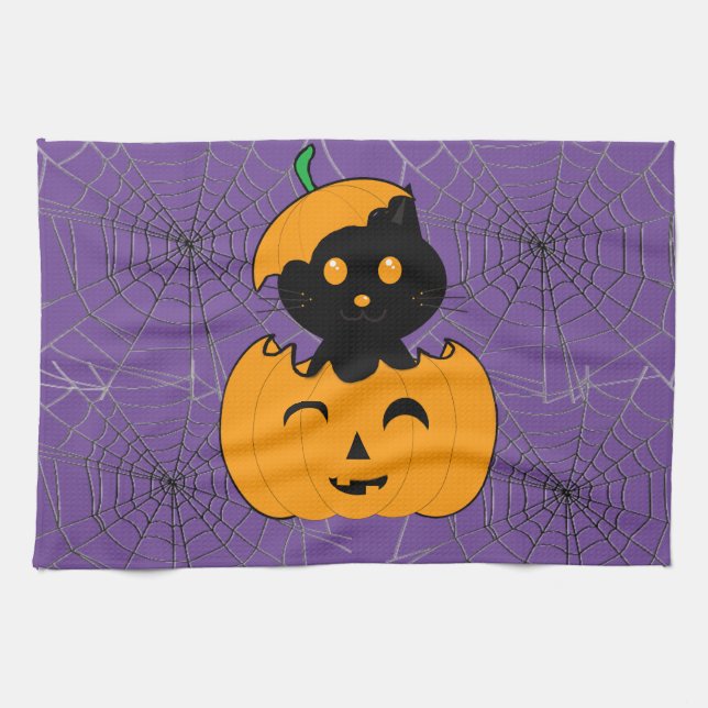 Linge De Cuisine Cat-lloween Paño de cocina (Horizontal)