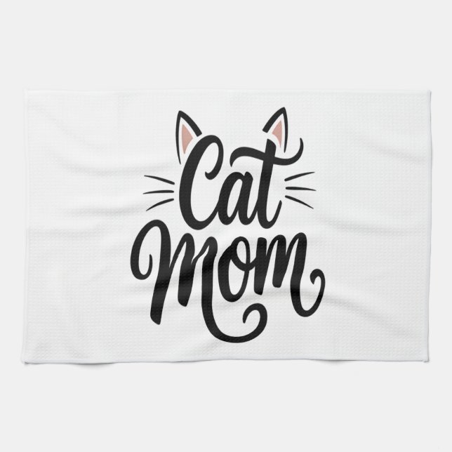 Linge De Cuisine Cat Mom Whiskers and Ears (Horizontal)