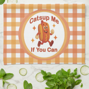 Linge De Cuisine Catsume-moi si tu peux drôle Hot Dog - Ketchup Pun