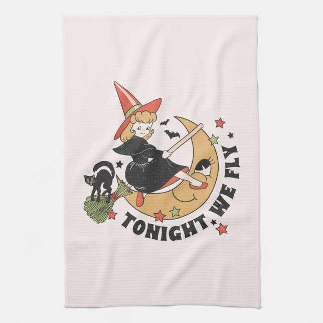 Linge De Cuisine Ce Soir, Nous Volons Une Sorcière Mignonne (Vertical)