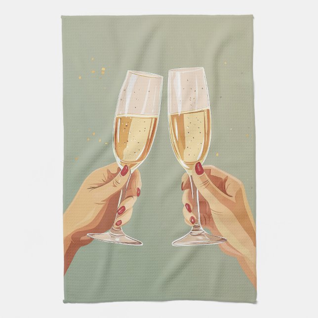 Linge De Cuisine Célébration du pain au champagne (Vertical)