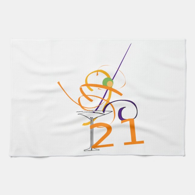Linge De Cuisine Célébrer le 21E Cocktail (Horizontal)