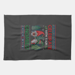 Linge De Cuisine Célébrez Gnomies Noël Gnomes Arbres Renne