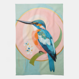 Linge De Cuisine Celestial Kingfisher: A Study in Azure and Gold