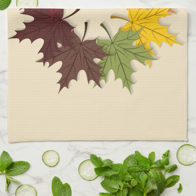 Linge De Cuisine Cercle feuille (Plié)