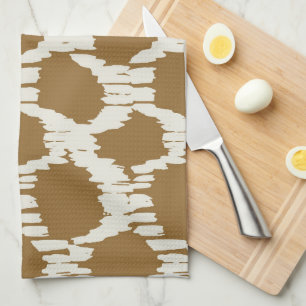 Linge De Cuisine Cercles boho tons terreux minimaliste contemporain