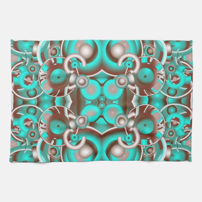 Linge De Cuisine Cercles célestes circulaires Motif (Horizontal)