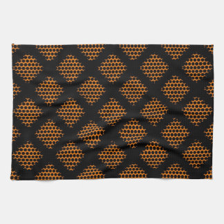 Linge De Cuisine Cercles et points orange, noir rétro