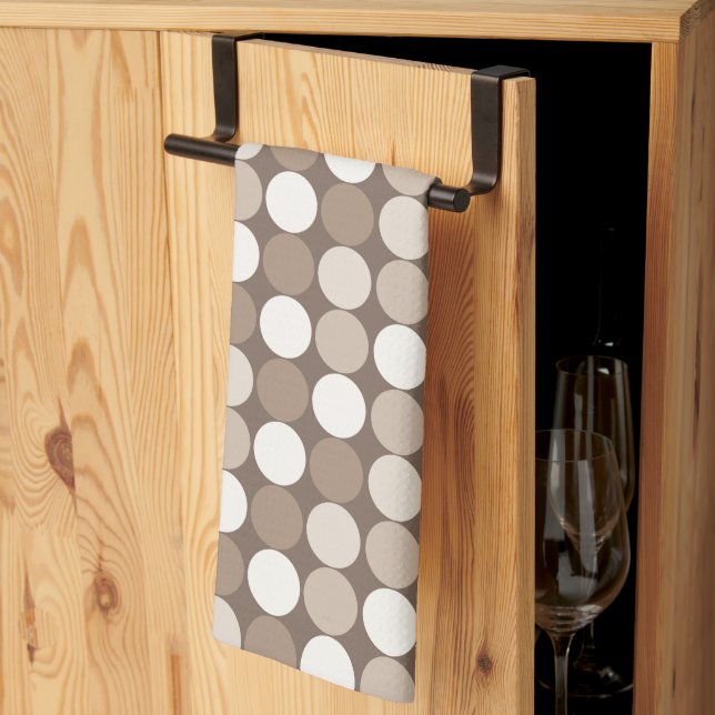 Linge De Cuisine Cercles géométriques de terre neutre chaude (Pliage en tiers)
