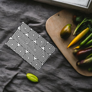 Linge De Cuisine Cercles géométriques et Carrés