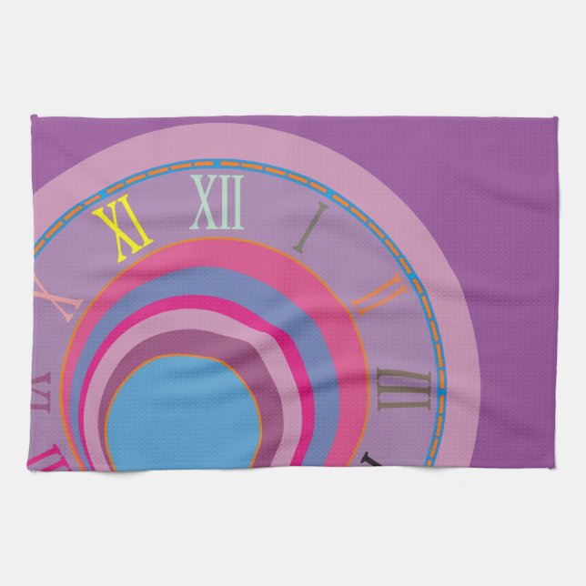 Linge De Cuisine Cercles tourbillonnants en forme de poule sur mesu (Horizontal)