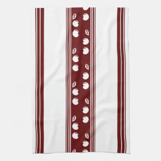 Linge De Cuisine Cerise Rayures de Jacquard Luxe