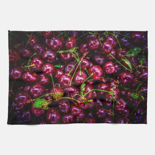 Linge De Cuisine Cerises (Horizontal)