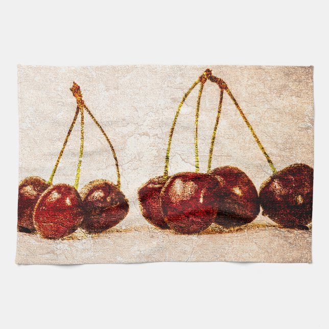 Linge De Cuisine Cerises (Horizontal)
