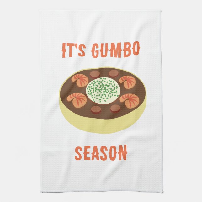 Linge De Cuisine C'est Gumbo Season Kitchen Towel (Vertical)