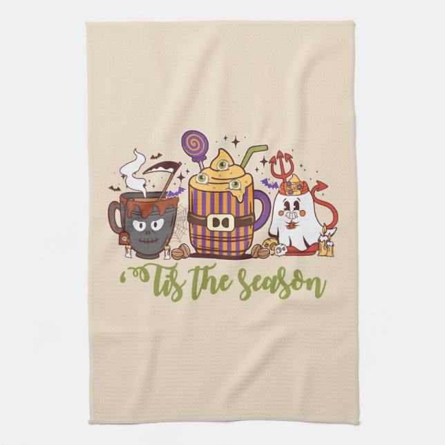 Linge De Cuisine "C'Est La Saison Café Halloween (Vertical)