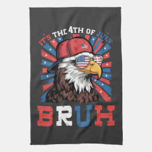 Linge De Cuisine C'est le 4 juillet Bruh Aigle américain Patriote