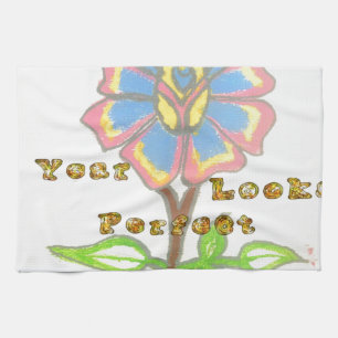 Linge De Cuisine Cette nouvelle année semble parfait floral texte a
