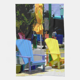 Linge De Cuisine Chaises de couleur vive Bleu et Jaune