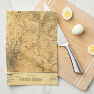 Linge De Cuisine Champ de bataille de carte de Gettysburg par John