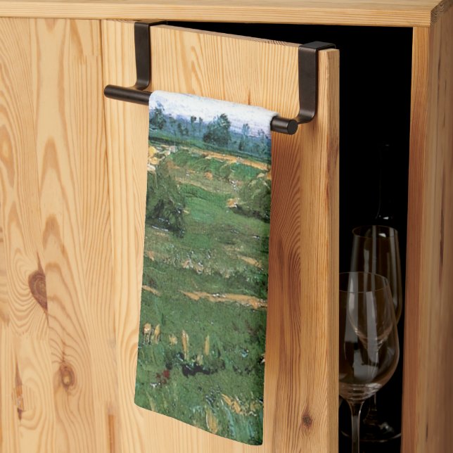 Linge De Cuisine Champ de blé avec meules de Vincent van Gogh (Pliage en tiers)