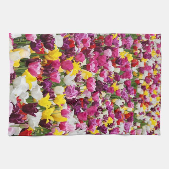 Linge De Cuisine champ plein de tulipes (Horizontal)