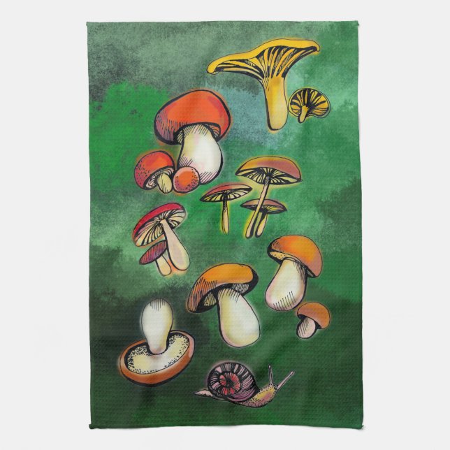 Linge De Cuisine Champignons (Vertical)