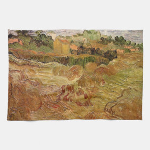 Linge De Cuisine Champs de blé avec Auvers de Vincent van Gogh