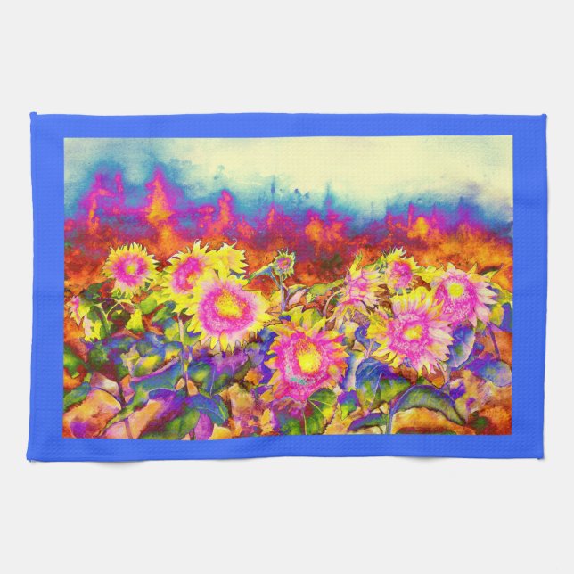 Linge De Cuisine Champs de tournesol (Horizontal)