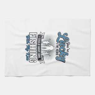 Linge De Cuisine Chanceux je suis ici Famille Pêche Chemise Vintage