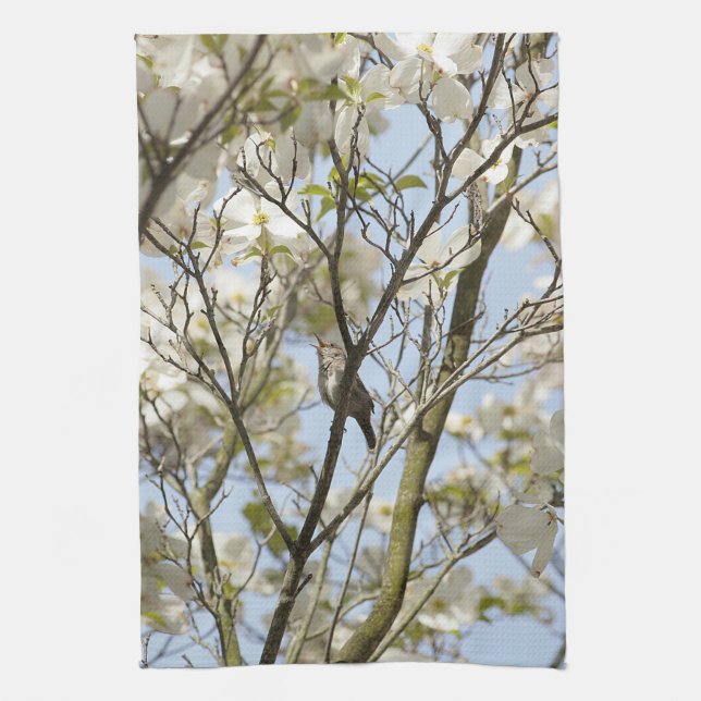 Linge De Cuisine Chanson dans le Dogwood (Vertical)