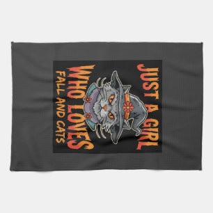 Linge De Cuisine Chapeau de sorcière de fille chat d'Halloween Desi