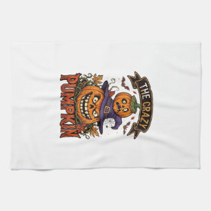 Linge De Cuisine Chapeau de sorcière de Halloween Citrouille Folle