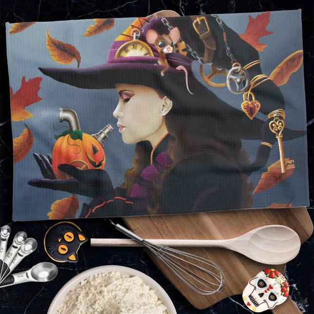 Linge De Cuisine Chapeau de sorcière Steampunk d'automne à engrenag (Créateur téléchargé)