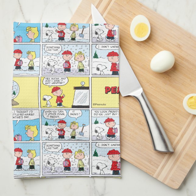 Linge De Cuisine Charlie Brown | Boule à neige (Quart Plié)