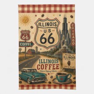 Linge De Cuisine Charme Routier du Diner Café Illinois Route 66
