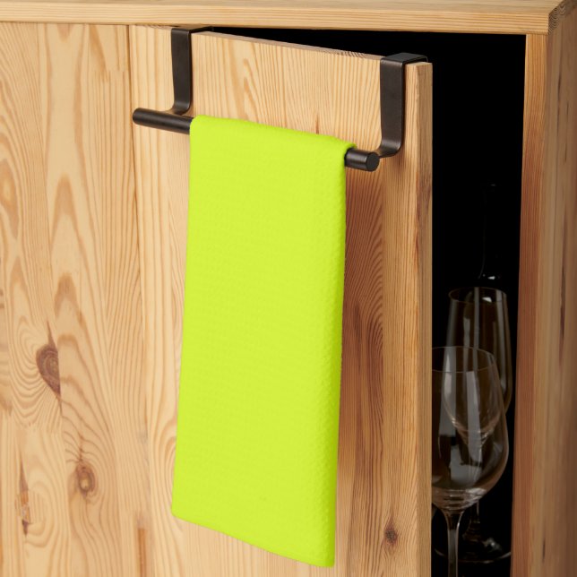 Linge De Cuisine  Chartreuse Jaune (couleur unie)  (Pliage en tiers)