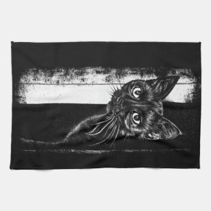 Linge De Cuisine Chat à l'intérieur